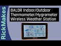 BALDR Indoor/Outdoor Thermometer/Hygrometer Wireless Weather Station