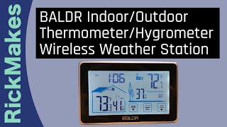 BALDR Indoor/Outdoor Thermometer/Hygrometer Wireless Weather Station