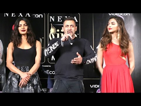 Salman Khan Making FUN Of Deepika Padukone & Priyanka Chopra At IIFA Awards 2016 Conference