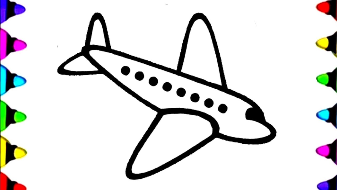 How to draw a Aeroplane - Simple drawing for kids | basic | drawing of ...