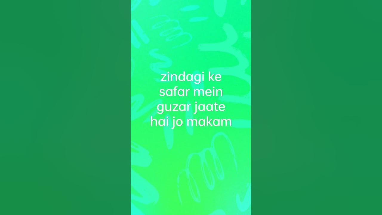 Zindagi Ke Safar Mein Guzar Jaate Hain Jo Makam Lyrics zindagi ke safar mein guzar jaate ha jo makam kishore kumar songs#song