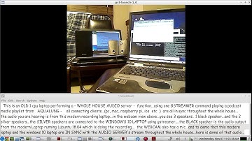 turn an OLD 1 cpu LAPTOP into a WHOLE HOUSE "audio OVER ip" network AUDIO SERVER