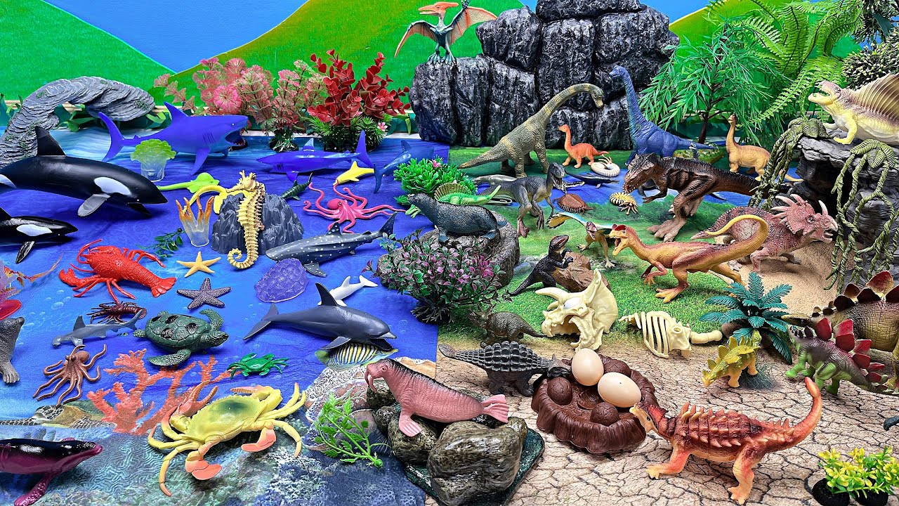 Diorama Battle | Dinosaur World VS Ocean World | 2 Big Animal Eggs