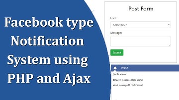 Facebook type Notification System using PHP and Ajax