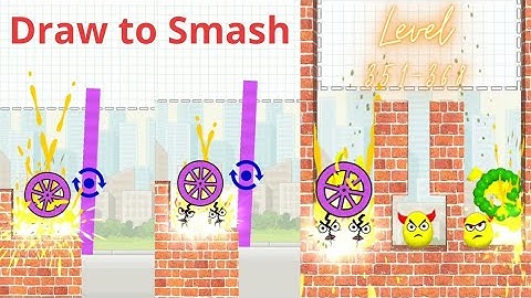 Draw to Smash gameplay walkthrough. Level 351 - 368. #drawtosmash