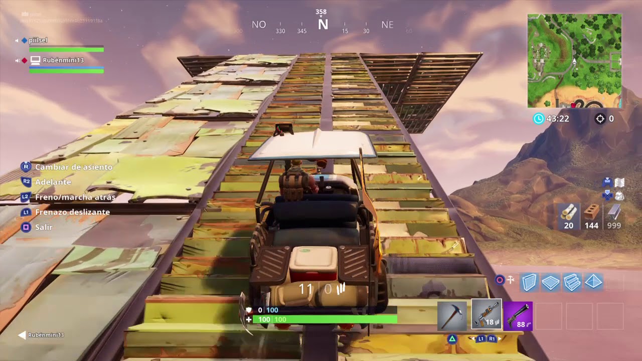Super rampa con Ruben y piilsel { salto con coches} Fortnite batlle Royal. coches de alquiler sin contratar übersetzung