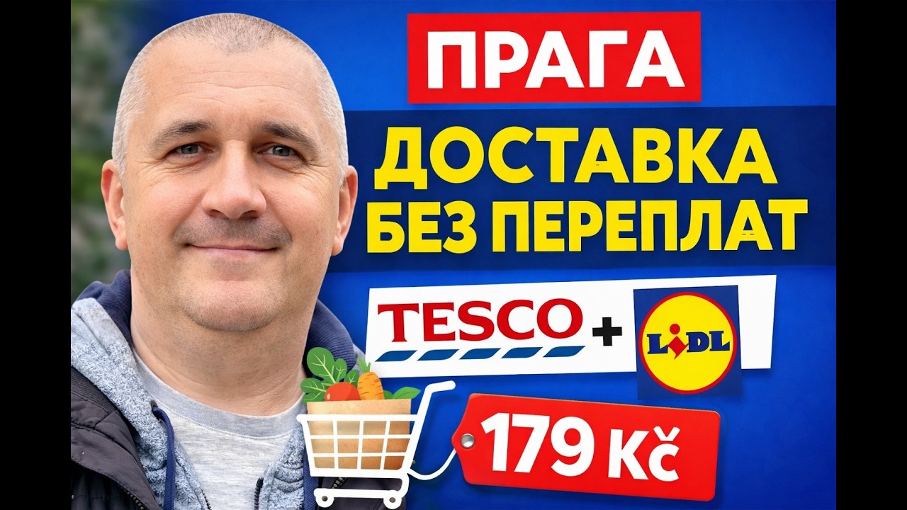 Доставка продуктов в Праге: как НЕ переплачивать? Мой эксперимент Tesco + Lidl