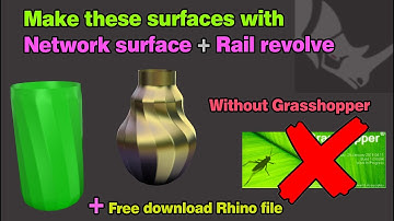 Network surface + Rail revolve Tool in Rhino - Rhino 3D Tutorial