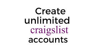 Create unlimited Craigslist accounts in PVA Creator