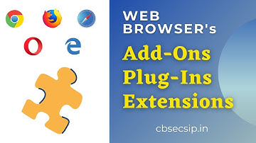 What is add-ons, plug-ins or extensions in web browsers ?