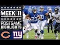 Bears vs. Giants | NFL Week 11 Game Highlights
