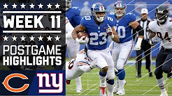 Bears vs. Giants | NFL Week 11 Game Highlights