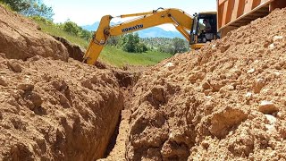 Loading Benz, Komatsu trucks, drilling, gas transmission line,2024,Amazing by Truck 637 views 7 days ago 13 minutes, 25 seconds