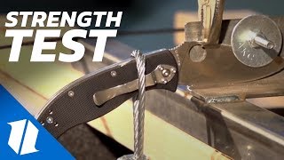Pocket Knife Lock Strength Test