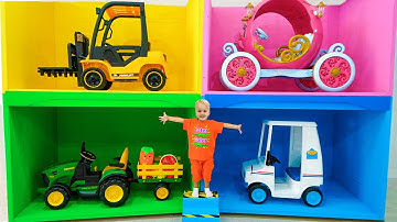 Vlad and Niki Four Colors Garage Challenge - Funny stories for kids