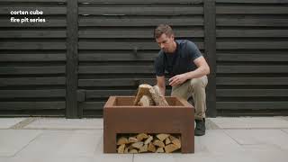 Corten Steel Cube Fire Pit | Key Features | Veradek Outdoor