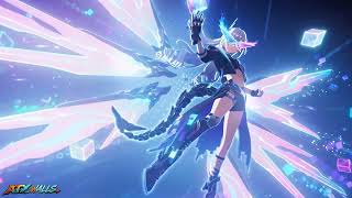 Silver Wolf Neon Wings | 4K Ultra HD Animated Live Wallpaper