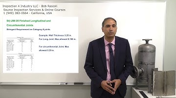 Maximum Weld Reinforcement on ASME VIII Div.1 Pressure Vessel - API 510, API SIFE & ASME Exams