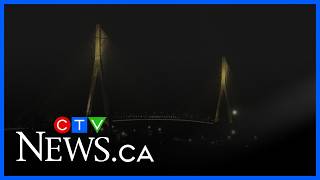 Gordie Howe Bridge light display