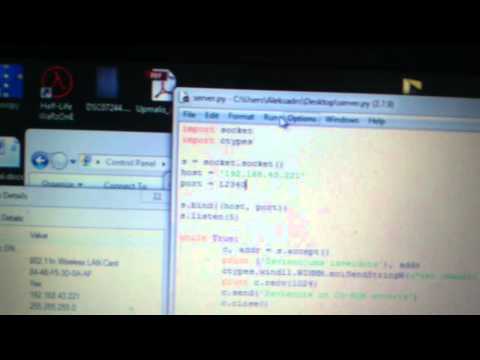 Ejecting CD-ROM using android phone and Python