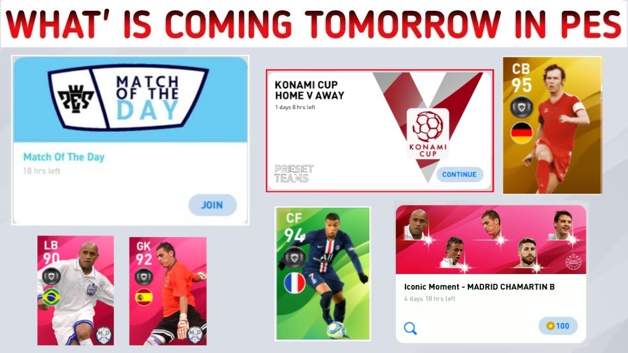 WHAT IS COMING TOMORROW BOX DRAW AND ALL DETAILS | PES 2020 | PES MAMA