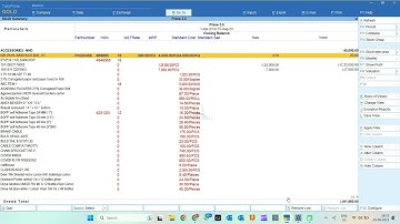 Stock Summary Additional Details TallyPrime 3.0 TDL : Part Number, HSN, GST Rate, MRP, Standard Cost