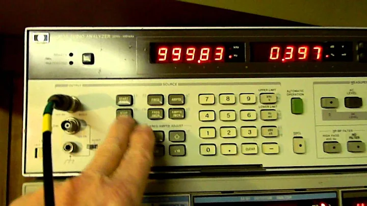 Second Video On The Hewlett Packard HP 8903A/B  Audio Analyzer