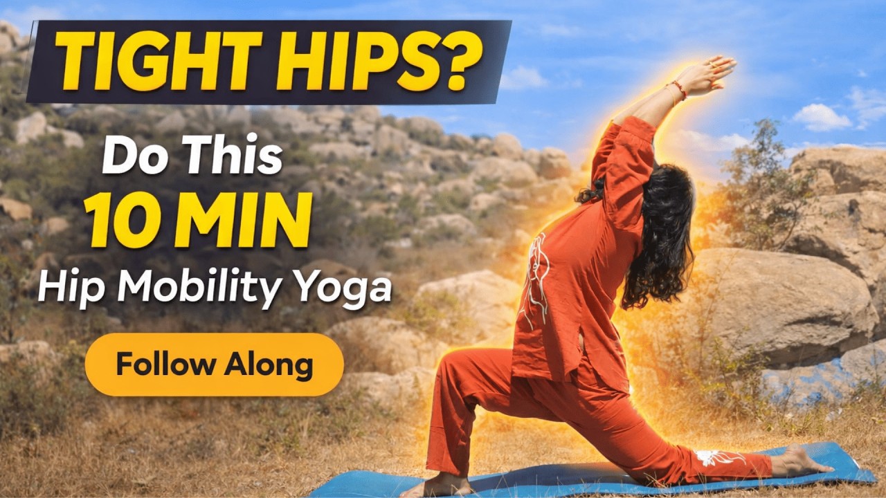 10-Min Hip Mobility Yoga Routine | Cat-Cow & Table Top for Tight Hips & Back Pain Relief