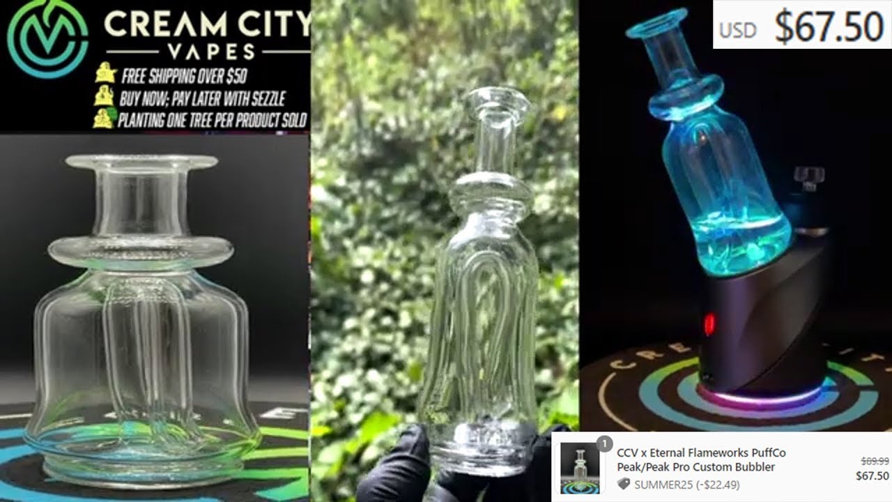 Best 2021 Puffco Peak Pro Budget Bubbler By  CCV x Eternal Flamework Bubbler $65 W  SUMMER25 Promo