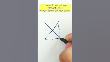 The 9-Dot Challenge-Connect 9 Dots Using 4 Straight Lines Without Taking Off Pencil #shorts#puzzle
