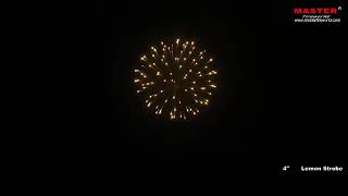 Christmas And New Year 4 Inch Lemon Strobe Display Shells Fireworks