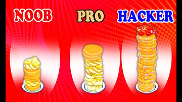 NOOB vs PRO vs HACKER in Pancake Run (NEW UPDATE) | topfunkids