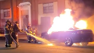 Fully Involved Car Fire City Of Newark Nj 10-11-21