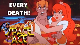 Space Ace ALL 95 Death and Fail Scenes! Retro Arcade Classic!