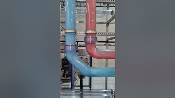 The difference in waterflow in a bottom turn bend. 90° bend vs. 2x 45°bends. #geberit #air