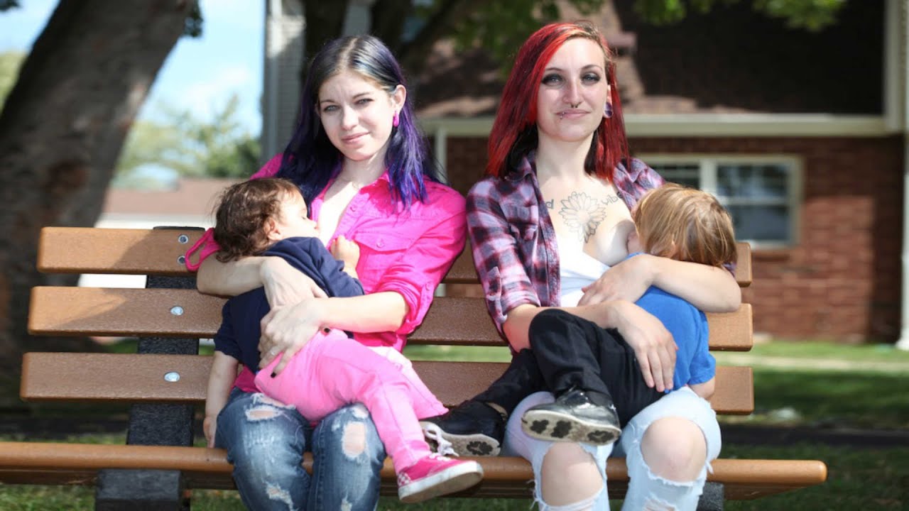 Lesbian breastfeeding compilation