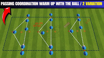 Passing Coordination Warm Up with the ball / 2 Variation