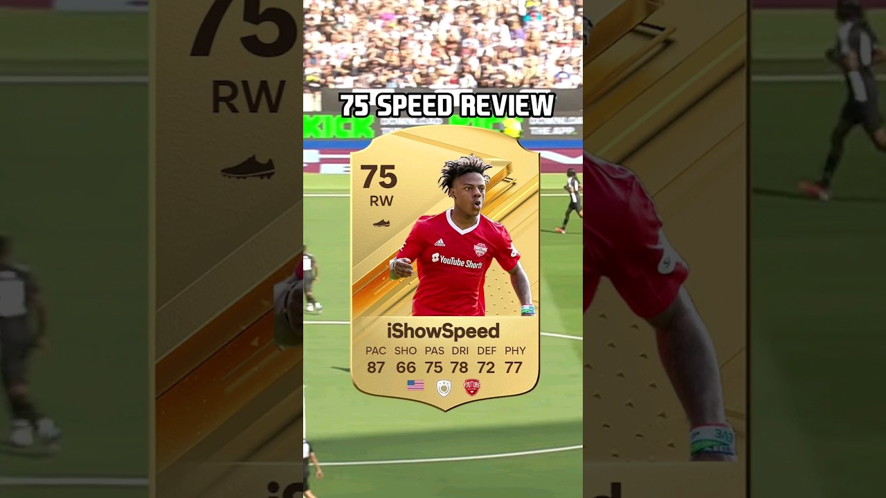 75 Speed Review in Sidemen FC vs Youtube All Stars #shorts #short
