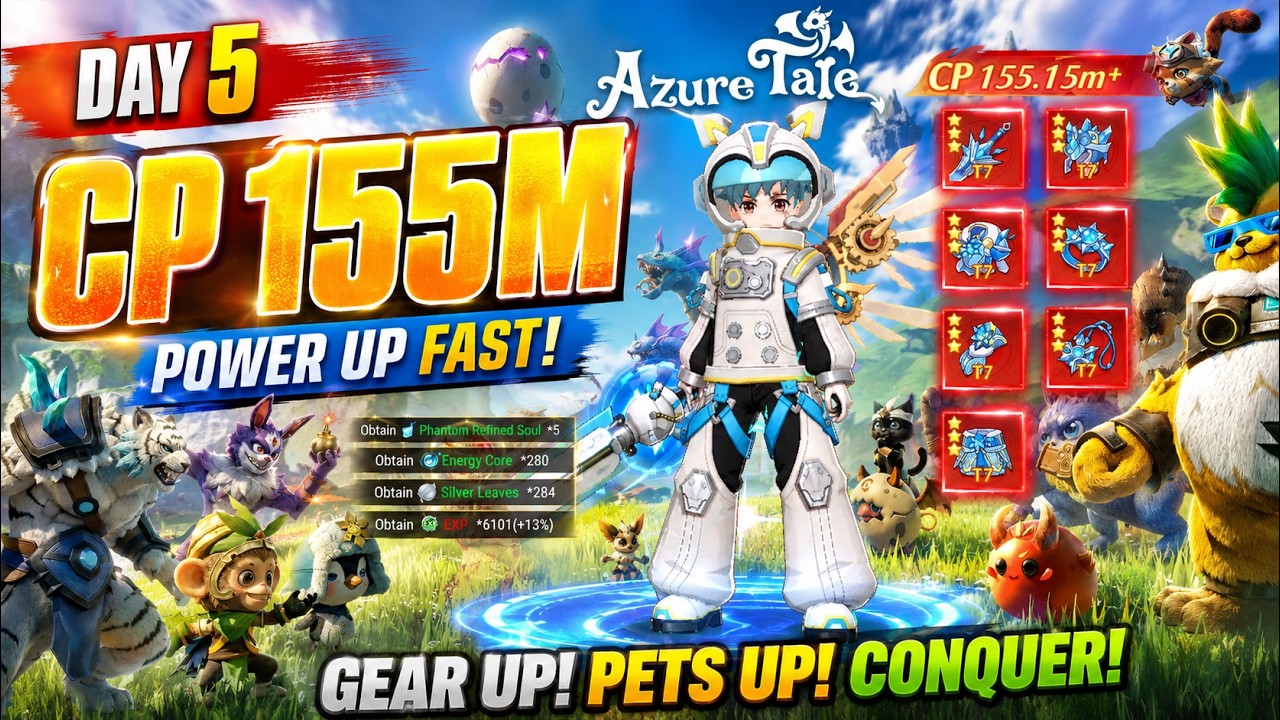 Azure Tale Day 5 – 155M CP Daily Progress & Gameplay - YouTube