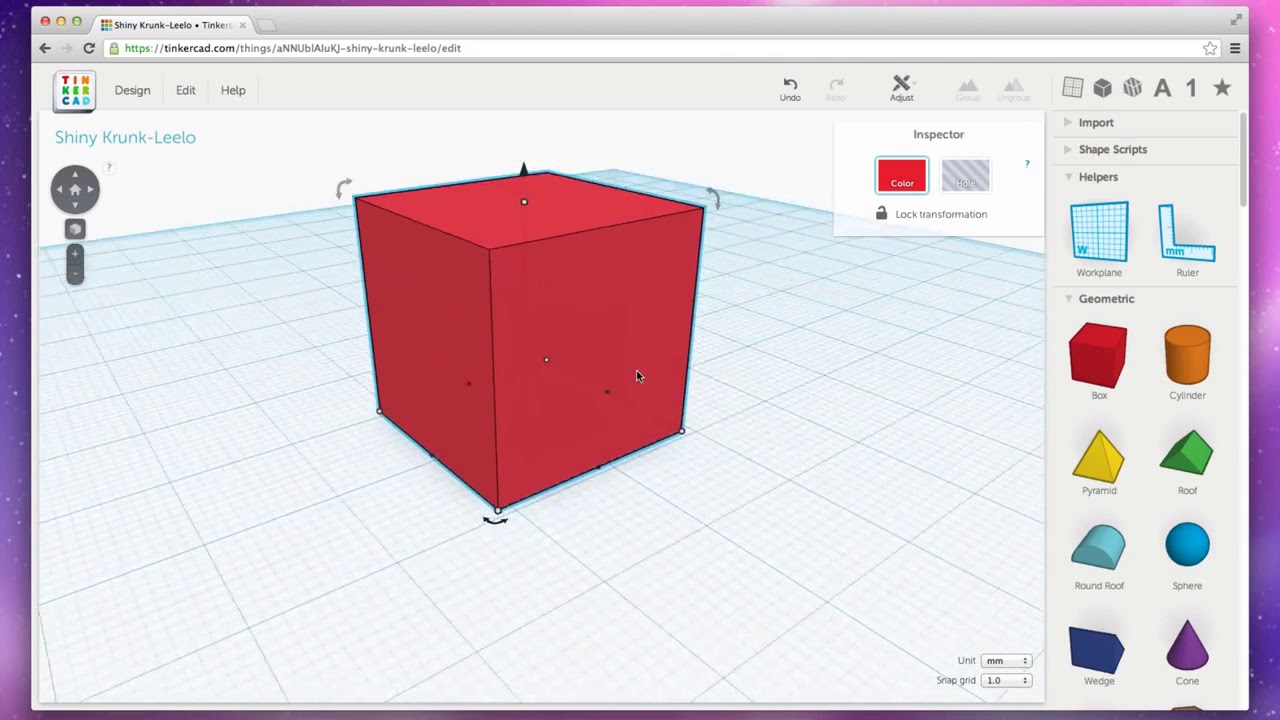 Tinkercad 1 Tutorial Video - YouTube