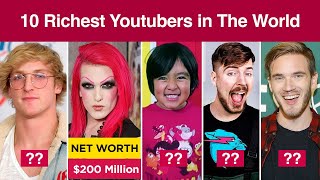 Top 10 Richest Youtubers in The World (2023)