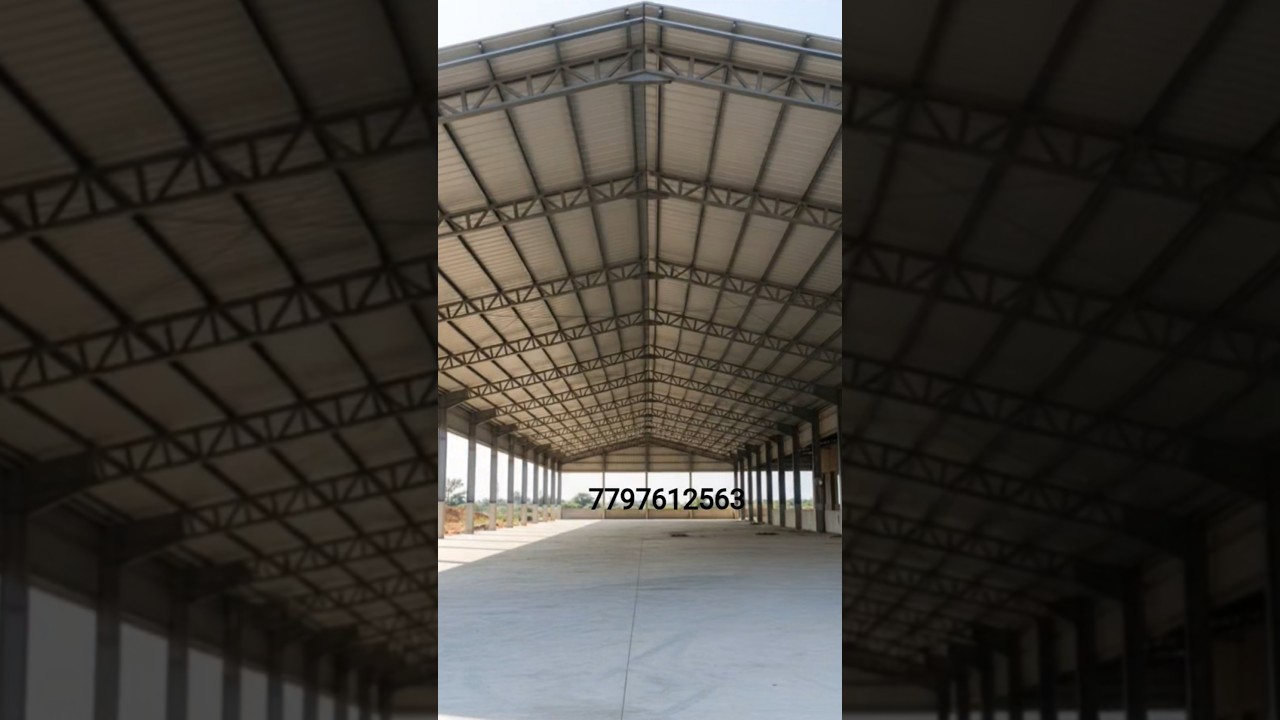 Industrial shed manufacturing step step. Components of Roof Truss. 