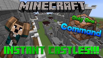 Minecraft | Only One Command | Instant Castles!!! | No Mods!!!