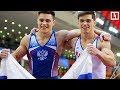 Российских гимнастов встречают в аэропорту