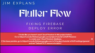 Flutter Flow  Fixing Firestore Deploy Error