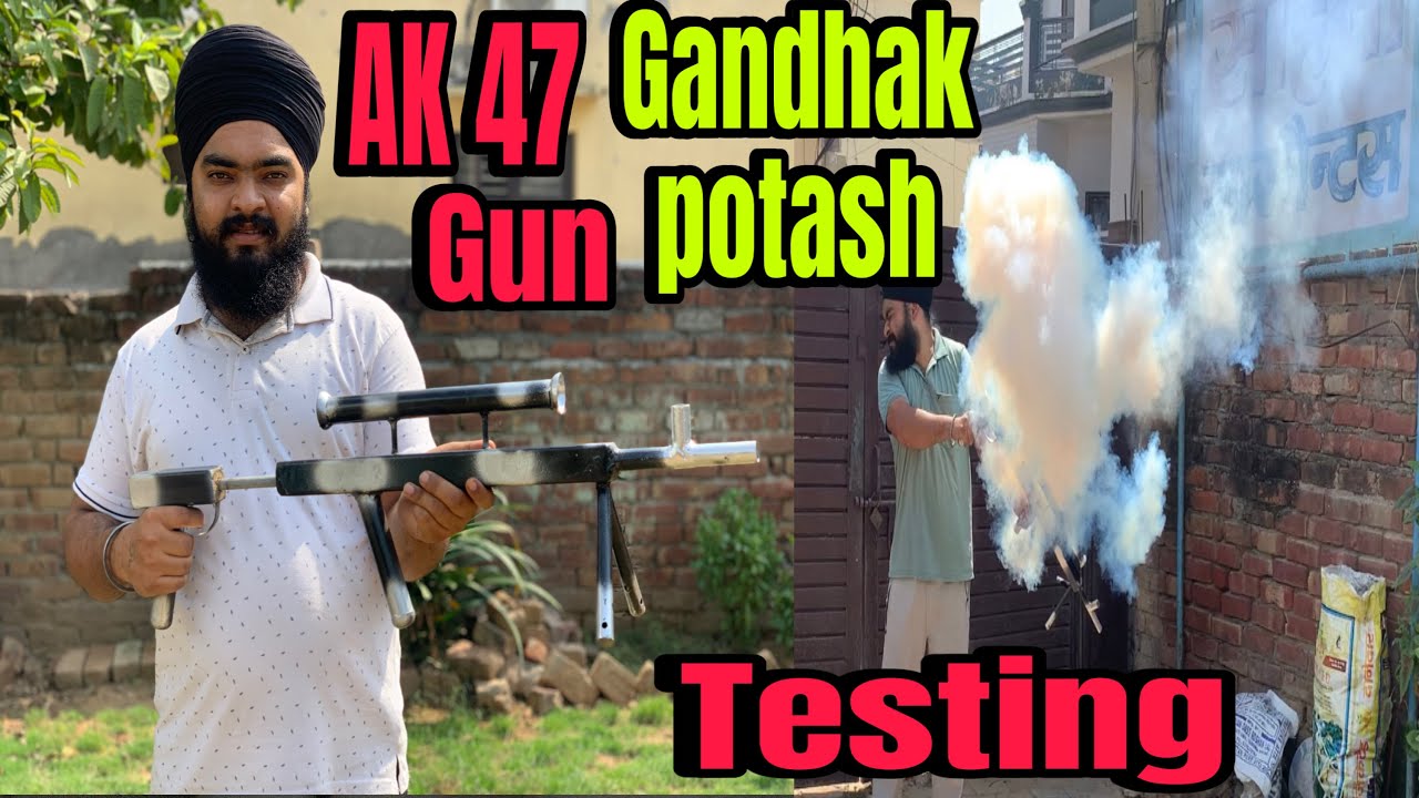 Ak 47 Gandhak potash gun testing Homemade Gandhak potash gun how to