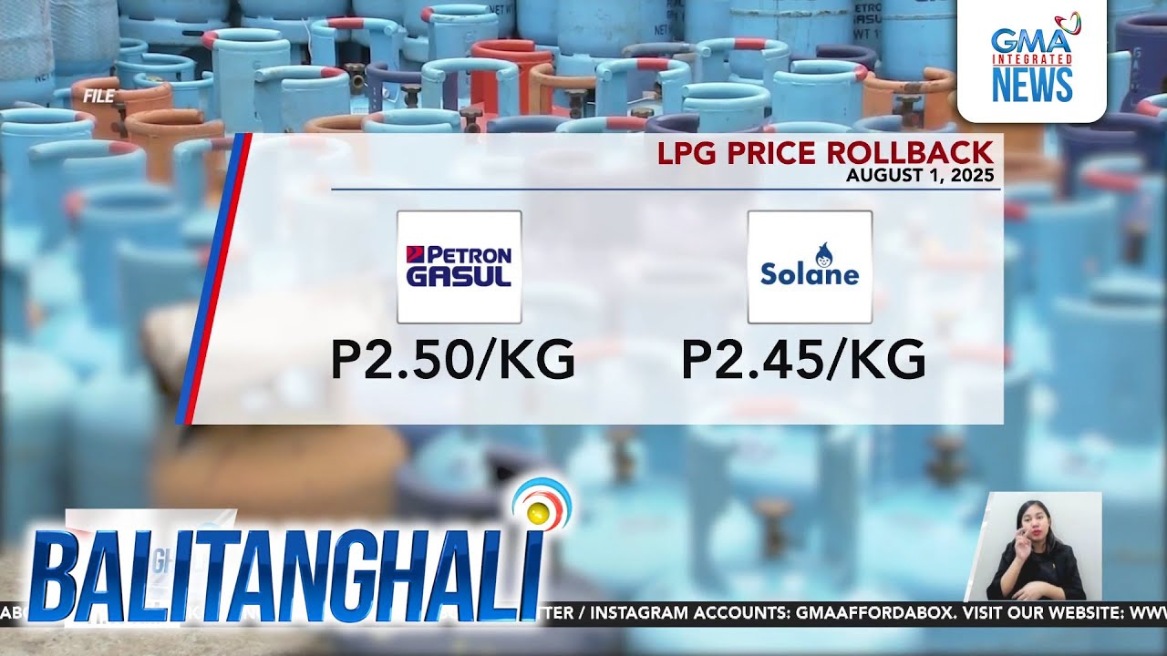 LPG price rollback (August 1, 2025) | Balitanghali