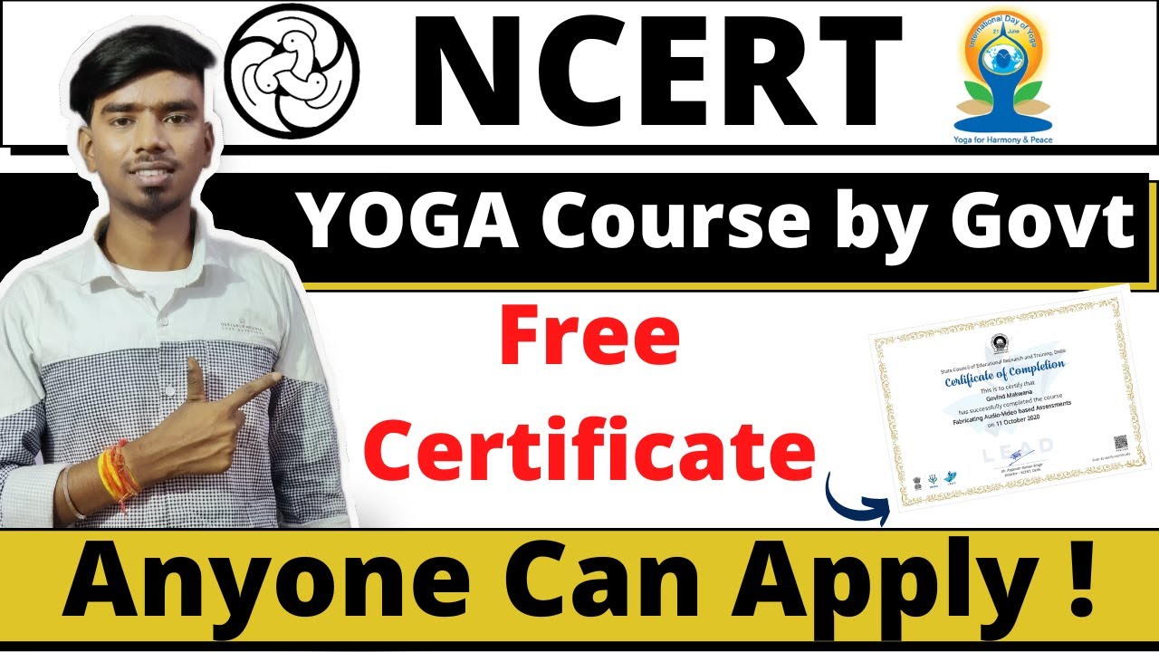 YOGA Course by Govt NCERT Yoga Free Certificate YOGA Certificate