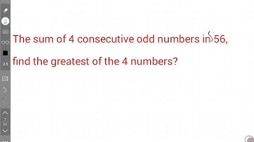 The sum of 4 consecutive odd numbers in 56, find the greatest of the 4 numbers?
