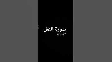 ما تيسر من سورة النمل بصوت المقرئ الشيخ ياسر الدوسري.